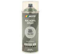 Peinture aérosol - MOTIP - RAL 6003 - Vert olive brillant - 400ml - Séchage rapide