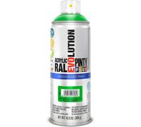 Peinture aérosol Pintyplus Evolution RAL 6018 à base d'eau Yellow Green 400 ml