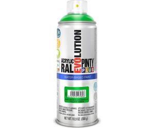 Peinture aérosol Pintyplus Evolution RAL 6018 à base d'eau Yellow Green 400 ml