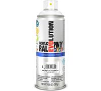 Peinture aérosol Pintyplus Evolution RAL 9010 400 ml à base d'eau Pure White