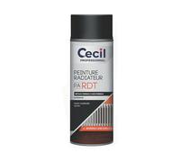 Peinture aérosol résistant à la chaleur pour radiateurs et appareils électroménagers Cecil Professional 400ml noir satin