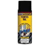 Peinture aérosol Teintes RAL Professionnels 400ml SINTO - Couleur: Noir satin - RAL9005