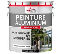 Peinture Aluminium Antirouille Extérieur 0.5 L Noir Mat - RAL 9005