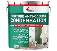 Peinture Anti Condensation, Anti Odeur, Moisissure 2.5 L Rouge beige | Anti-Condensation et Anti-Odeur, Limite les Moisissures, Lavable, Murs et Plafonds, Pièces Humides - Arcane Industries