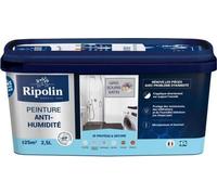 Peinture Anti-Humidité RIPOLIN, 2.5L, Acrylique, Finition Satinée, Pour Murs Intérieurs