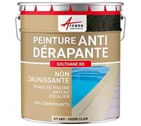 Peinture Antidérapante Sol Extérieur Intérieur 6 kg Ivoire Clair | Antidérapante, Bonne Adhérence, Résiste à l'Abrasion, Carrelage, Béton, Bois, Piscine, Escalier - Arcane Industries