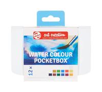Royal Talens – Peinture aquarelle Art Creation, boîte de poche 12 couleurs, pinceau et éponge