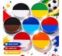Peinture aquarelle en boîte ronde bicolore patchwork, pâte de peinture hydrosoluble, pigment de peinture lavable à haute pigmentation, création de scène d'Halloween, cosplay, pigment de peinture à la