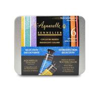 Peinture Aquarelle - Extra-Fine - Couleurs Irisées - Sennelier - L'aquarelle - 6 Tubes 10ml