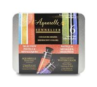 Peinture Aquarelle - Extra-Fine - Couleurs Irisées - Sennelier - L'aquarelle - 6 Tubes 10ml