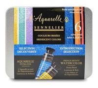 Sennelier L'Aquarelle Introduction Selection Lot de 6 tubes de 10 ml de peinture irisée