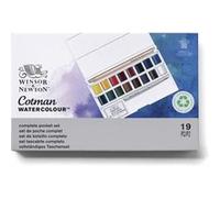 Winsor & Newton - Boîte De Poche Deluxe De 16 Petits Pots De Couleur À L'eau Cotman