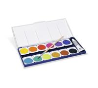 Peinture aquarelle - STAEDTLER - 12 pastilles + pinceau - multicolore - gouache blanche