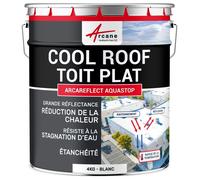 Peinture - ARCIND - ARCAREFLECT AQUASTOP - Cool Roof - Blanc - 4 kg - Résistante à l'eau