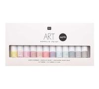 Rico Design – Peinture acrylique – Set 12 couleurs tons pastel