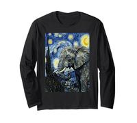 Peinture Artistique éléphant Van Gogh Nuit étoilée Manche Longue