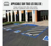 Peinture bitume goudron asphalte macadam résine sol extérieur béton enrobé rénov décoration ARCASPHALT Blanc 15 Kg jusqu a 30m2 pour 2 couches