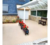 Peinture bitume goudron asphalte macadam résine sol extérieur béton enrobé rénov décoration ARCASPHALT Marron clair 15 Kg jusqu a 30m2 pour 2 couches