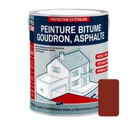 Peinture bitume résine sol enrobé bitumeux asphalte goudron 2.5 litres Brun rouge (RAL 040 30 40)