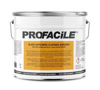 Peinture blanc satin intérieur murs, plafonds, plâtres, fer, bois, radiateur, 2 en 1, Impression et Finition PROFACILE 10 litres