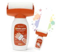 Peinture Blanche Mur, 500g Peinture Blanche à Séchage Rapide avec Rouleau 2 en 1, Peinture au Rouleau de Réparation Murale, Peinture Murale Retouche Peinture Blanc Mur pour Rayures Graffiti Fissures