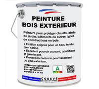Peinture Bois Exterieur - 20 L - Codeve Bois - RAL 7016 - Gris anthracite