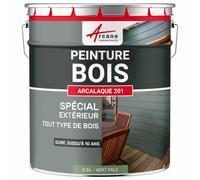 Peinture Bois Extérieur - Peinture portails, bardage, abri et mobilier de jardin... : ARCALAQUE 201 Vert Pâle - RAL 6021 0.5 L