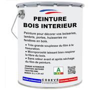Peinture Bois Interieur - Codeve Bois/RAL 5012 - Bleu clair - 5L - Intérieur - Intérieure Pour La Décoration De Votre Bois, Lambris Ou Plinthe.