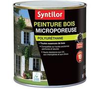 Peinture bois microporeuse int?rieur ext?rieur noir Syntilor 0 5L