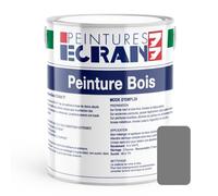 Peinture bois professionnelle, satin, peinture opacifiante, sans odeur, protège, décore, intérieur, extérieur ECRAN77 1 litre Gris anthracite (proche RAL 7037)