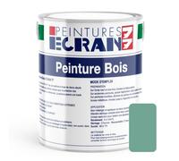 Peinture bois professionnelle, satin, peinture opacifiante, sans odeur, protège, décore, intérieur, extérieur ECRAN77 1 litre Vert provence