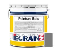 Peinture bois professionnelle, satin, peinture opacifiante, sans odeur, protège, décore, intérieur, extérieur ECRAN77 5 litres Gris anthracite (proche RAL 7037)