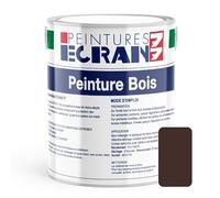 Peinture bois professionnelle, satin, peinture opacifiante, sans odeur, protège, décore, intérieur, extérieur ECRAN77 1 litre Bois