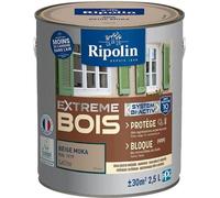 Peinture Bois RIPOLIN, Beige Moka RAL 1019, Satin, 2,5 L, Extreme