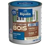 Ripolin Peinture Bois Satin Intérieur/Extérieur Sans Sous-couche 0,5 L Bleu Océan