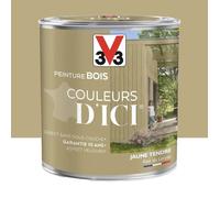 V33 Peinture Bois Couleurs d ICI® - Jaune tendre - Foin du larzac - Velours - 0,5L