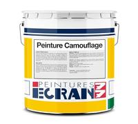 Peinture camouflage professionnelle, vert, finition mate pour palombière, cabane, abri de jardin, abri de chasse ECRAN77 3.5 Kg