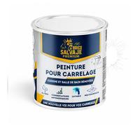 Peinture carrelage cuisine et salle de bain - BRICOSALVAJE - Blanc Air Pur - Satiné - 4L