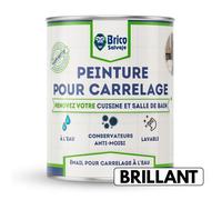 Peinture carrelage cuisine et salle de bain - BRICOSALVAJE - Blanc Alpin - Brillant - 750ml