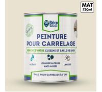 Peinture carrelage cuisine et salle de bain - BRICOSALVAJE - Blanc Nacre - Mat - 750ml