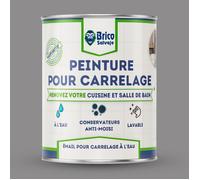 Peinture carrelage cuisine et salle de bain - BRICOSALVAJE - Gris Chaud - Brillant - 750ml