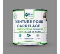 Peinture carrelage cuisine et salle de bain - BRICOSALVAJE - Gris Chaud - Satiné - 750ml