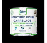 Peinture carrelage cuisine et salle de bain - BRICOSALVAJE - Noir Ébène - Satiné - 750ml