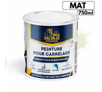 Peinture carrelage premium cuisine salle de bain - BRICOSALVAJE - Vert Brise de Thé - Mat - 750ml