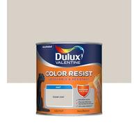 Dulux Valentine Color Resist Pièces à Vivre - Peinture Intérieure Murs, Plafonds, Boiseries - Lessivable et Résistante - Couleur : Galet Clair - 0,5 L