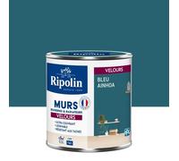 Peinture Couleur Murale Velours - 0 5L - Bleu Ainoha - Ripolin
