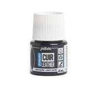 Peinture cuir - PEBEO - Setacolor - 45 ml - Noir Extrême - Acrylique