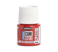 Peinture pour cuir et simili - Rouge intense - Setacolor Cuir - Pébéo - 45ml Rouge