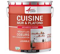 Peinture cuisine lessivable absorbe les odeurs RAL 9005 - Noir foncé 2.5 L