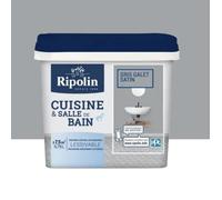 Peinture Cuisine & Salle de Bain RIPOLIN Gris galet 0,75 L